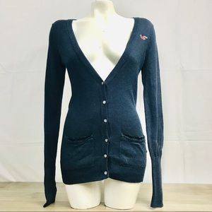 HOLLISTER | DARK BLUE CARDIGAN | Small